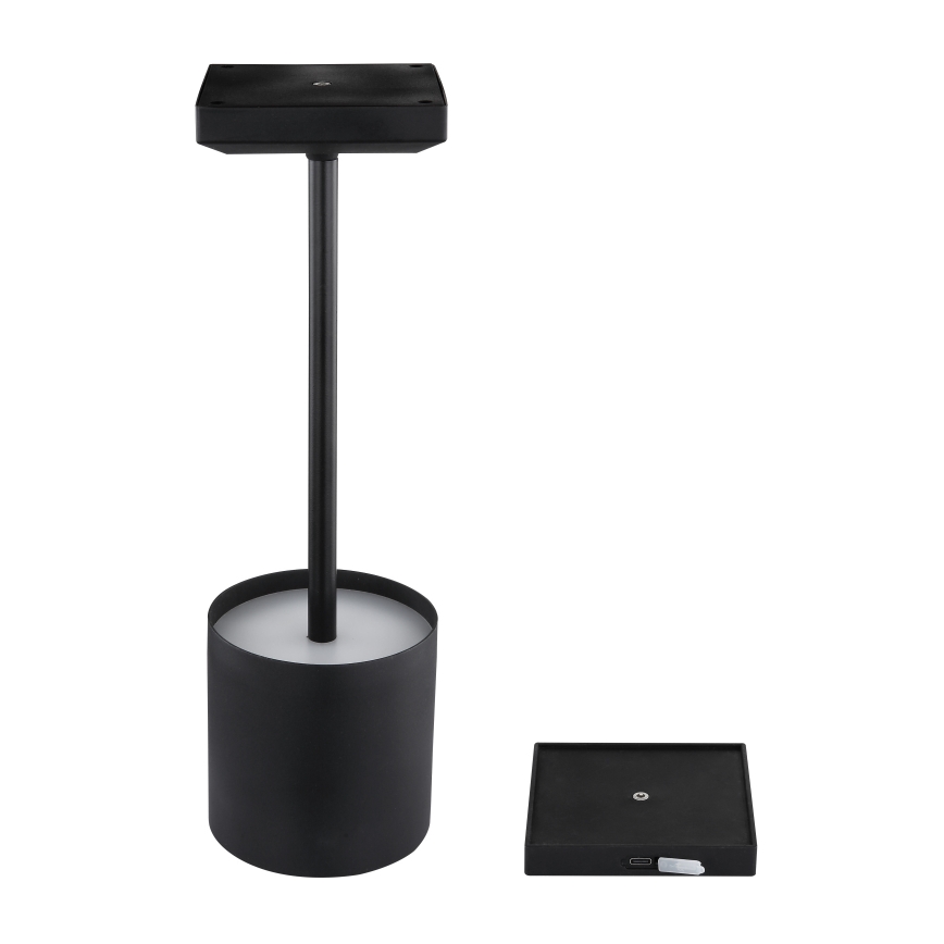 Globo - LED-hämardatav puutetundlik laetav laualamp LED/1,5W/5V 2200 mAh must