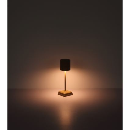Globo - LED-hämardatav puutega juhitav laetav laualamp LED/1,5W/5V 2200 mAh beež