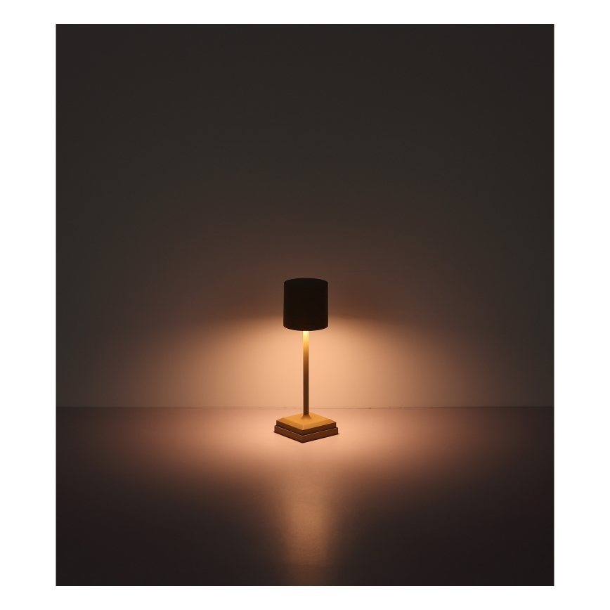 Globo - LED-hämardatav puutega juhitav laetav laualamp LED/1,5W/5V 2200 mAh beež