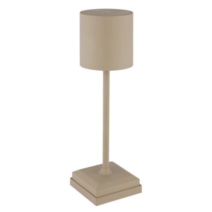 Globo - LED-hämardatav puutega juhitav laetav laualamp LED/1,5W/5V 2200 mAh beež
