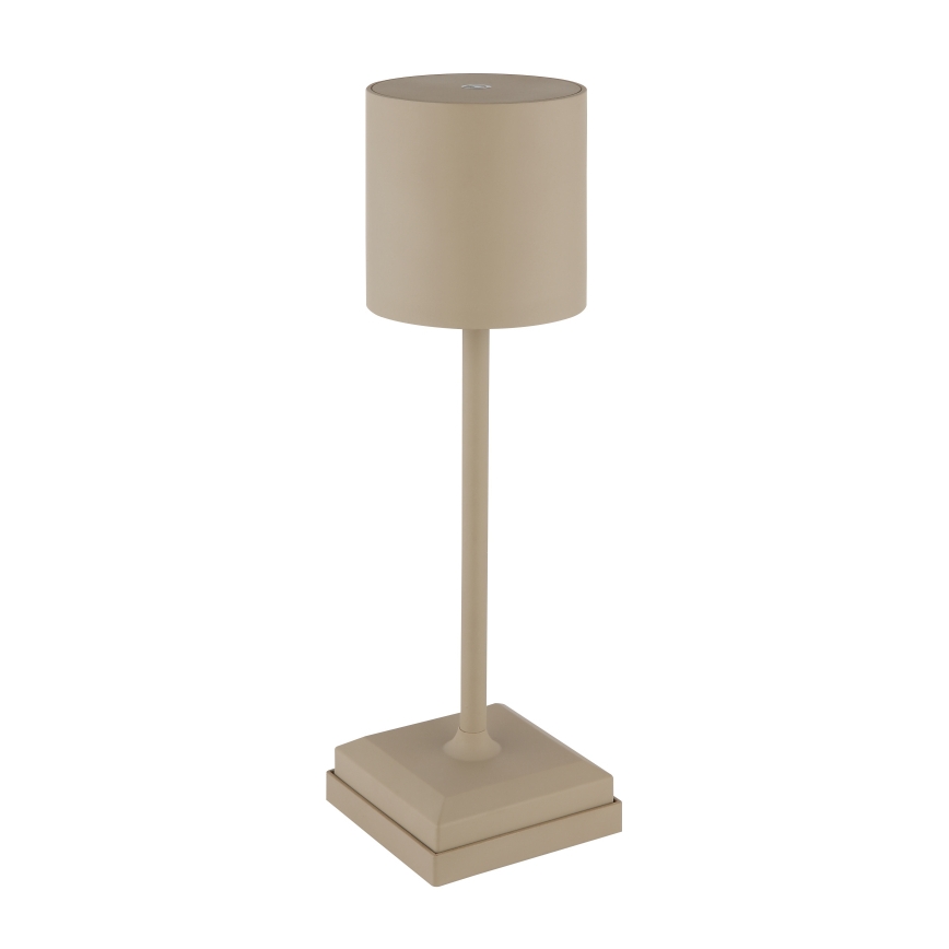 Globo - LED-hämardatav puutega juhitav laetav laualamp LED/1,5W/5V 2200 mAh beež