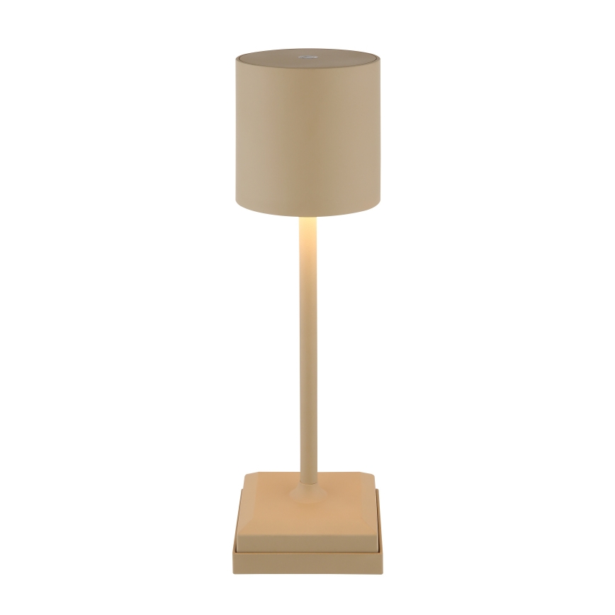 Globo - LED-hämardatav puutega juhitav laetav laualamp LED/1,5W/5V 2200 mAh beež