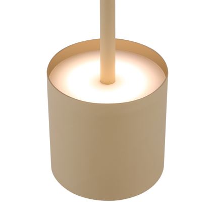 Globo - LED-hämardatav puutega juhitav laetav laualamp LED/1,5W/5V 2200 mAh beež
