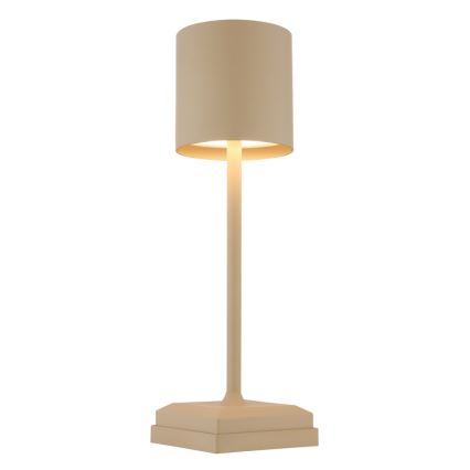 Globo - LED-hämardatav puutega juhitav laetav laualamp LED/1,5W/5V 2200 mAh beež