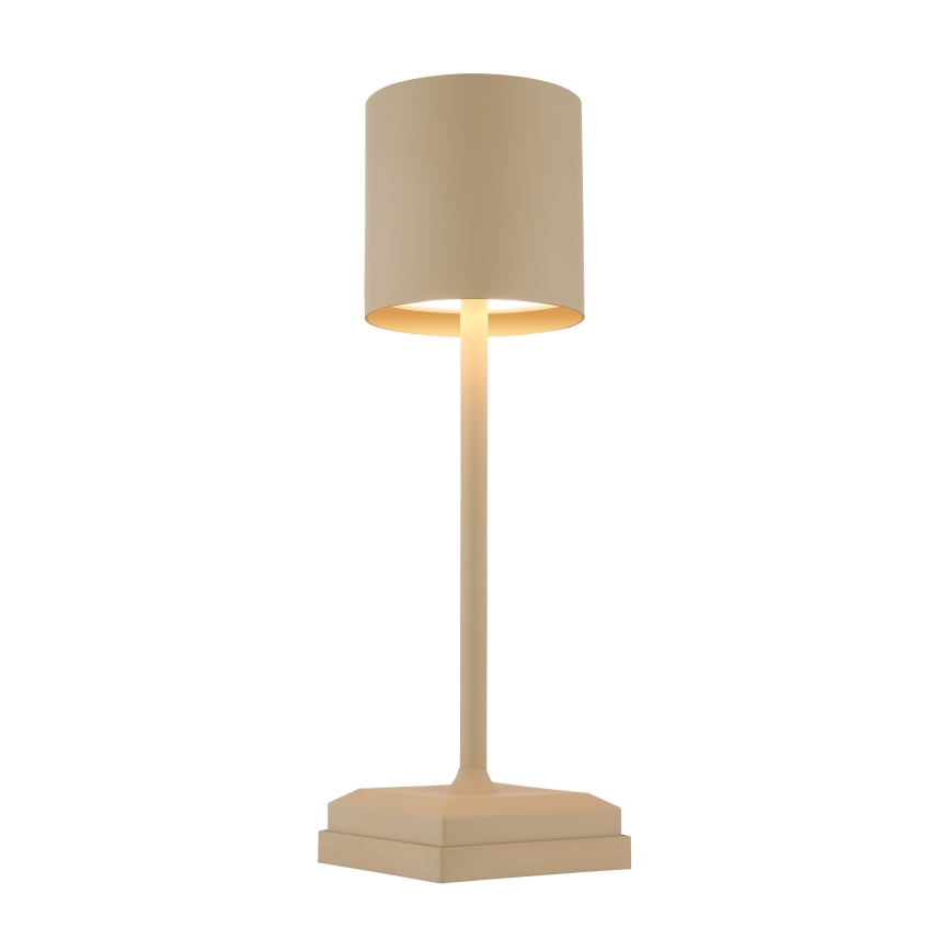 Globo - LED-hämardatav puutega juhitav laetav laualamp LED/1,5W/5V 2200 mAh beež