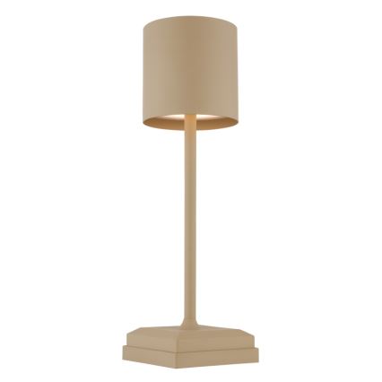 Globo - LED-hämardatav puutega juhitav laetav laualamp LED/1,5W/5V 2200 mAh beež