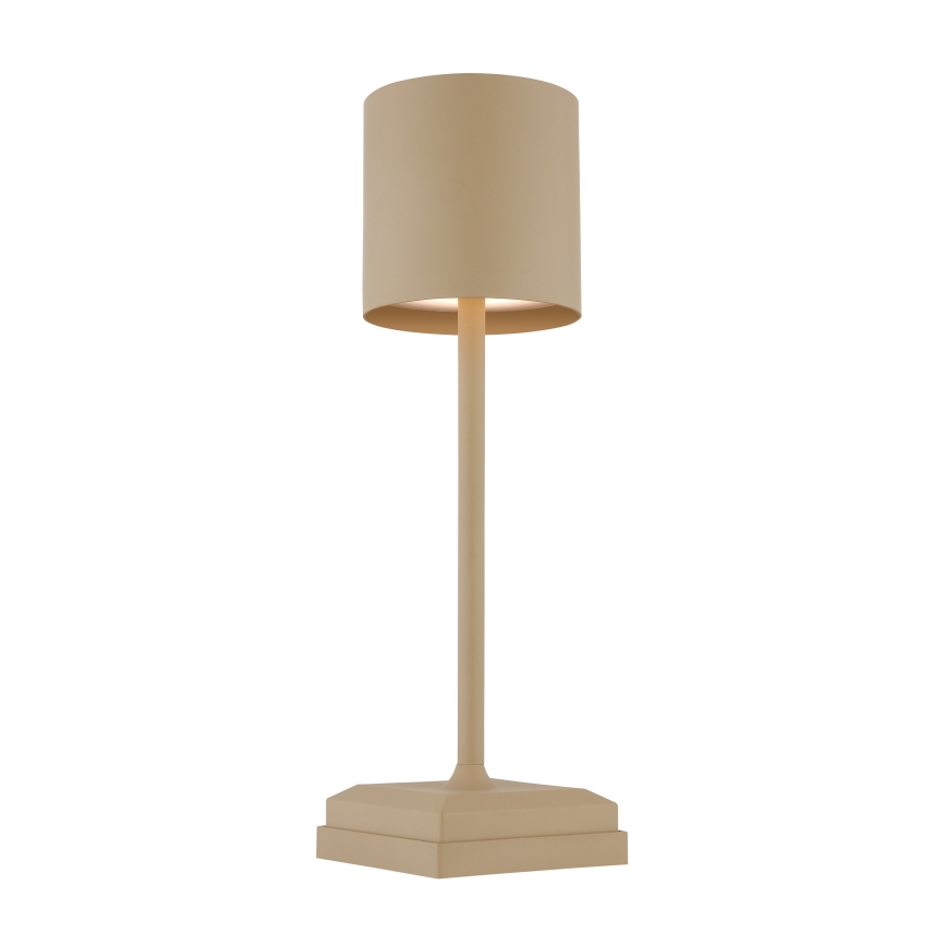Globo - LED-hämardatav puutega juhitav laetav laualamp LED/1,5W/5V 2200 mAh beež