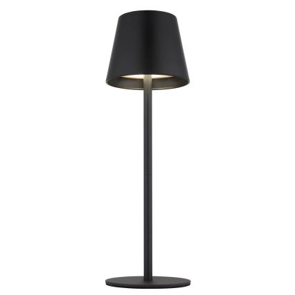 Globo - hämardatav puutetundlik laetav välistingimustesse mõeldud lauavalgusti 3-ühes LED/3W/5V 3000/4000/5000K IP54 1800 mAh must