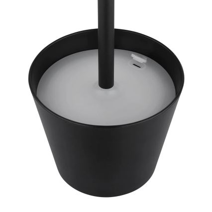 Globo - hämardatav puutetundlik laetav välistingimustesse mõeldud lauavalgusti 3-ühes LED/3W/5V 3000/4000/5000K IP54 1800 mAh must