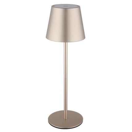 Globo - LED hämardatav puutetundlik laetav välistingimustele sobiv lauavalgusti 3-ühes LED/3W/5V 3000/4000/5000K IP54 1800 mAh messing