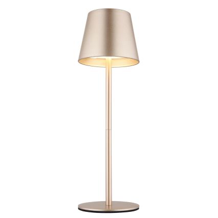 Globo - LED hämardatav puutetundlik laetav välistingimustele sobiv lauavalgusti 3-ühes LED/3W/5V 3000/4000/5000K IP54 1800 mAh messing