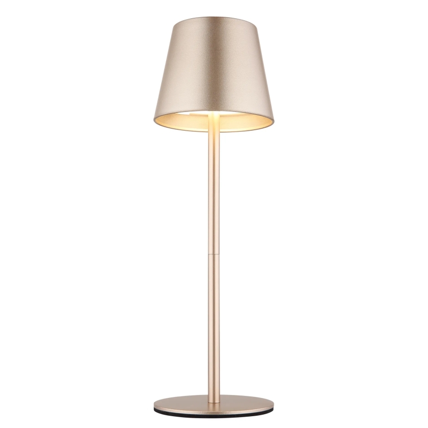 Globo - LED hämardatav puutetundlik laetav välistingimustele sobiv lauavalgusti 3-ühes LED/3W/5V 3000/4000/5000K IP54 1800 mAh messing