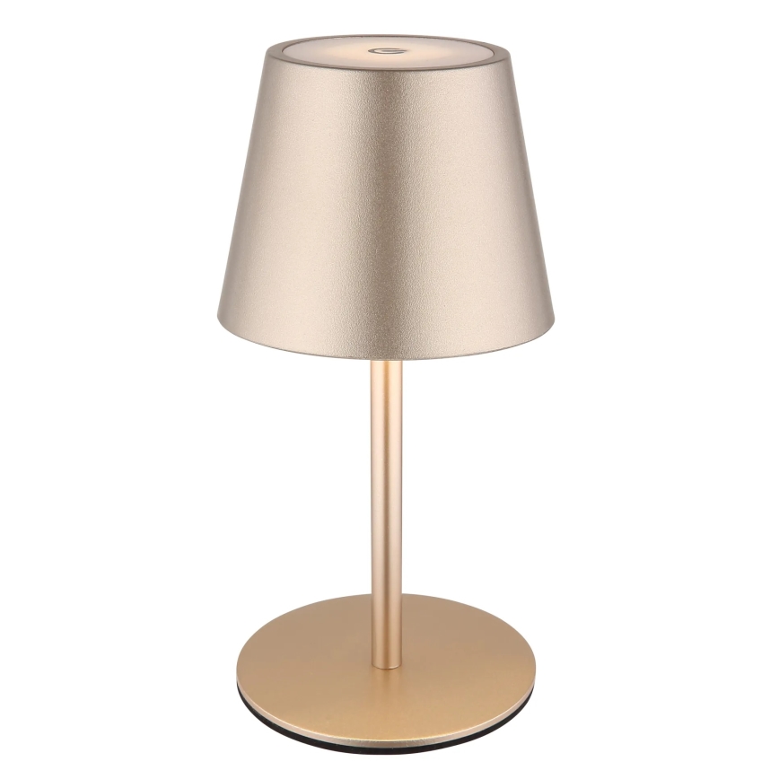 Globo - LED hämardatav puutetundlik laetav välistingimustele sobiv lauavalgusti 3-ühes LED/3W/5V 3000/4000/5000K IP54 1800 mAh messing