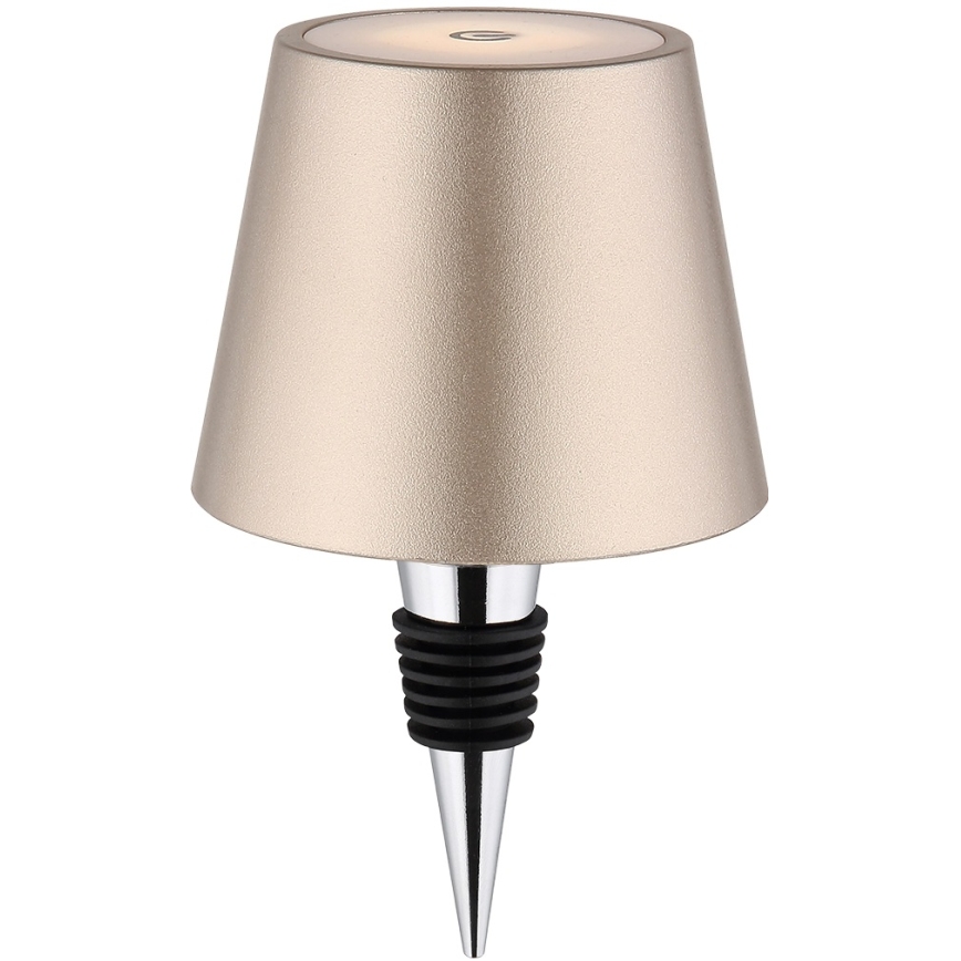 Globo - LED hämardatav puutetundlik laetav välistingimustele sobiv lauavalgusti 3-ühes LED/3W/5V 3000/4000/5000K IP54 1800 mAh messing