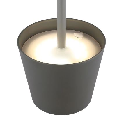 Globo - LED hämardatav puutetundlik laetav välitingimuste lauavalgusti 3-ühes LED/3W/5V 3000/4000/5000K IP54 1800 mAh hall