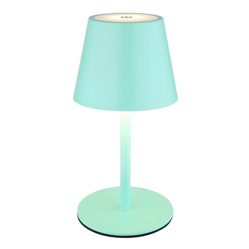 Globo - LED 3-ühes hämardatav puutetundlik laetav välistingimustes lauavalgusti LED/3W/5V 3000/4000/5000K IP54 1800 mAh mündiroheline
