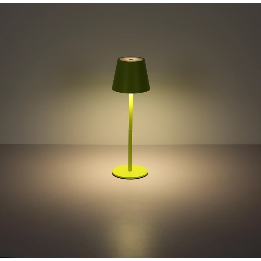 Globo - LED hämardatav puutekontrolliga laetav välistingimuste lauavalgusti 3-ühes LED/3W/5V 3000/4000/5000K IP54 1800 mAh roheline