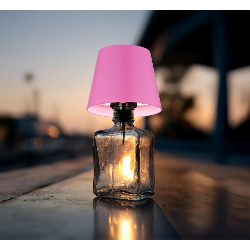 Globo - LED hämardatav puutetundlik laetav välitingimustesse mõeldud lauavalgusti 3-ühes LED/3W/5V 3000/4000/5000K IP54 1800 mAh roosa