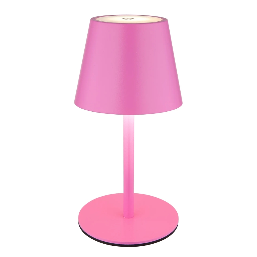 Globo - LED hämardatav puutetundlik laetav välitingimustesse mõeldud lauavalgusti 3-ühes LED/3W/5V 3000/4000/5000K IP54 1800 mAh roosa