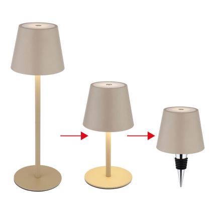 Globo - LED hämardatav puutejuhtimisega laetav välitingimustele mõeldud laualamp LED/3W/5V 3000/4000/5000K IP54 1800 mAh