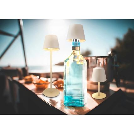 Globo - Hämardatav puutetundlik laetav väljas kasutatav laualamp 3-ühes LED/3W/5V 3000/4000/5000K IP54 1800 mAh