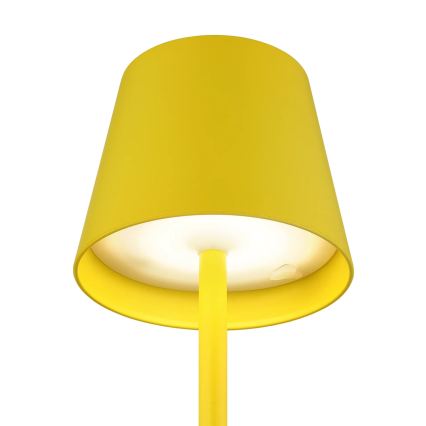 Globo - hämardatav puutetundlik laetav välistingimuste lauavalgusti 3-ühes LED/3W/5V 3000/4000/5000K IP54 1800 mAh kollane