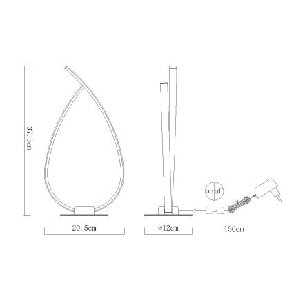Globo - LED laualamp LED/6W/230V, must