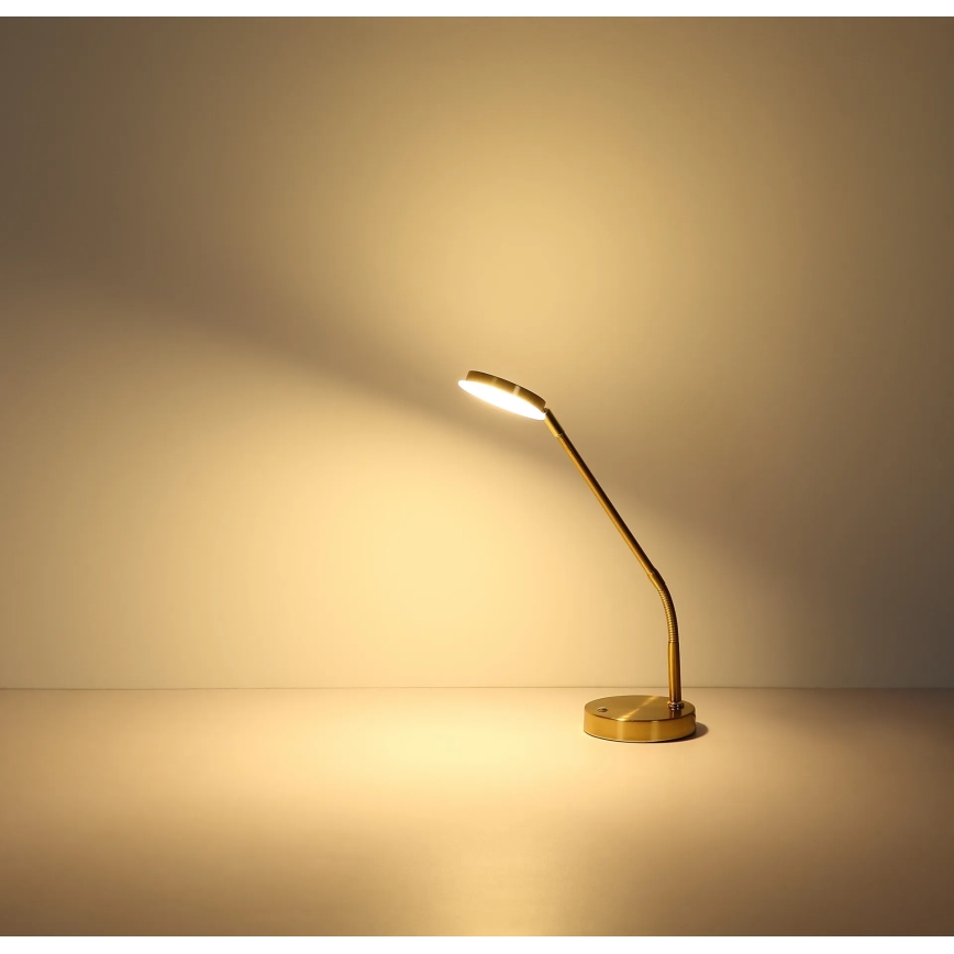 Globo - Hämardatav puutetundlik LED-laualamp LED/6,5W/230V 2700/3350/4000K messing