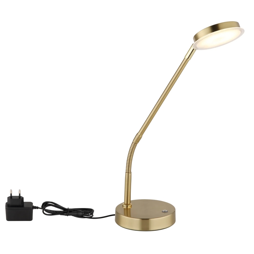 Globo - Hämardatav puutetundlik LED-laualamp LED/6,5W/230V 2700/3350/4000K messing