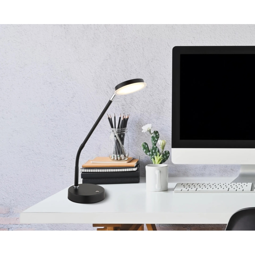 Globo - hämardatav puutega juhitav LED-laualamp LED/6,5W/230V 2700/3350/4000K must