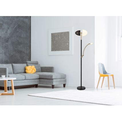 Globo - hämardatav LED-põrandalamp LED/40W/230V + LED/5,5W 2700/4000/6000K must