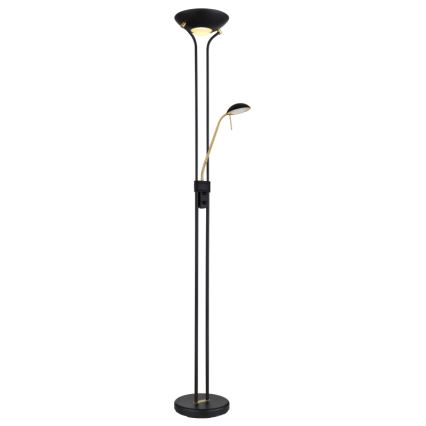 Globo - LED Hämardatav põrandalamp LED/20W/230V + LED/5,5W 3000K must/kuldne