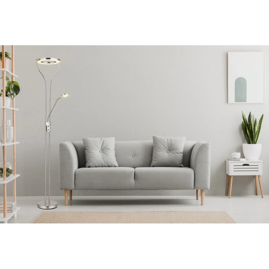 Globo - LED hämardatav põrandalamp LED/20W/230V + LED/4W 3000K mattkroom