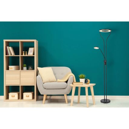 Globo - LED-hämardatav põrandalamp LED/20W/230V + LED/4W 3000K must