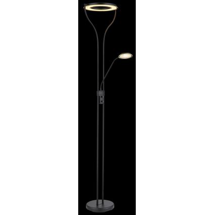Globo - LED-hämardatav põrandalamp LED/20W/230V + LED/4W 3000K must