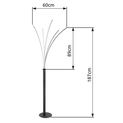 Globo - LED Hämardatav puutetundlik põrandalamp LED/36W/230V läikiv kroom