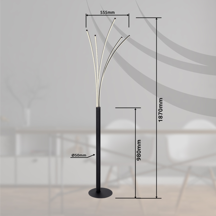 Globo - hämardatav LED-põrandalamp LED/36W/230V 3000-6000K Wi-Fi Tuya + kaugjuhtimispult