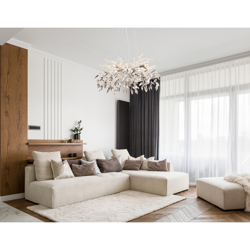 Globo - Lühter 8xG9/8W/230V d. 61 cm läikiv kroom