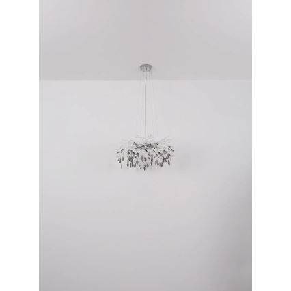 Globo - Lühter 8xG9/8W/230V d. 61 cm läikiv kroom