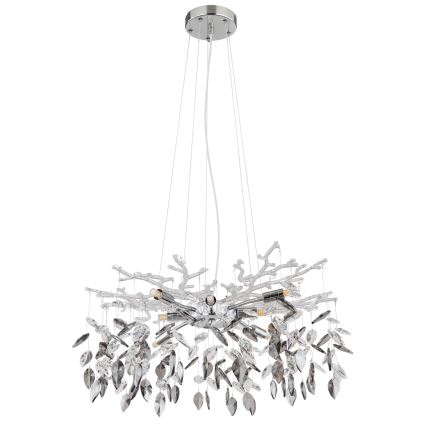 Globo - Lühter 8xG9/8W/230V d. 61 cm läikiv kroom