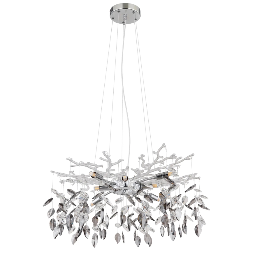 Globo - Lühter 8xG9/8W/230V d. 61 cm läikiv kroom