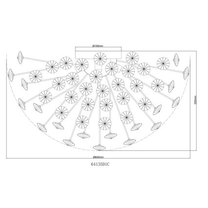Globo - LED Laevalgusti 6xG9/3,5W/230V d. 60 cm läikiv kroom