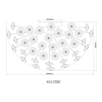 Globo - LED Laevalgusti 4xG9/3,5W/230V d. 45 cm läikiv kroom