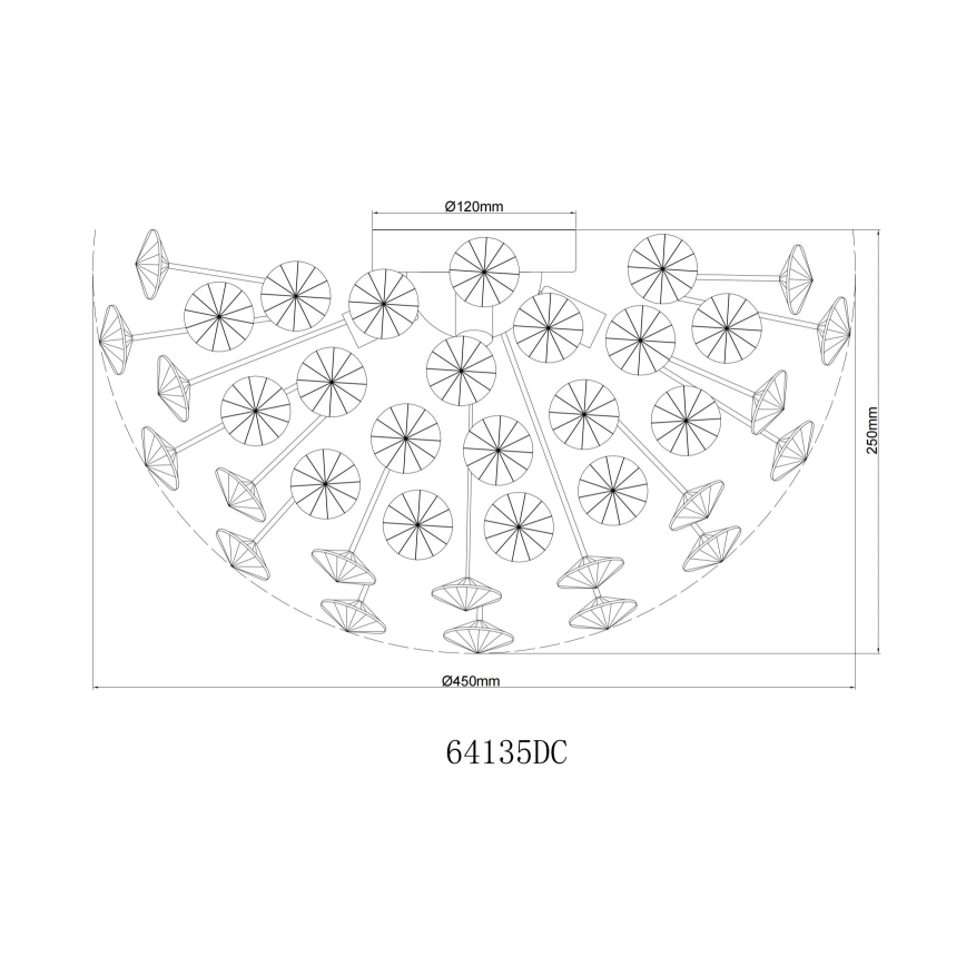 Globo - LED Laevalgusti 4xG9/3,5W/230V d. 45 cm läikiv kroom