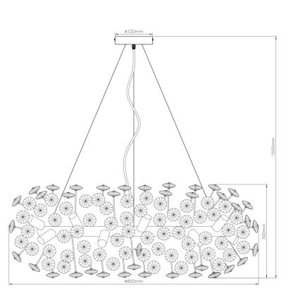 Globo - LED-kristalllühter riputuskaabliga 20xG9/3,5W/230V