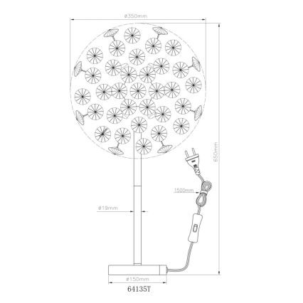Globo - LED Laualamp 8xG9/3,5W/230V kuldne