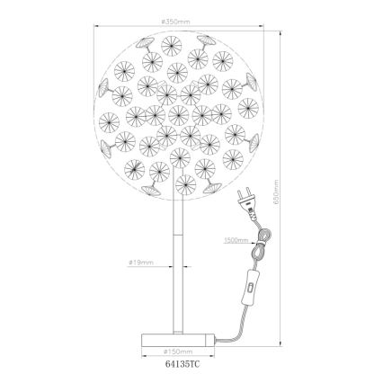 Globo - LED Laualamp 8xG9/3,5W/230V läikiv kroom