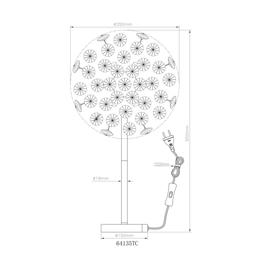 Globo - LED Laualamp 8xG9/3,5W/230V läikiv kroom
