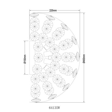 Globo - LED-seinalamp 6xG9/3,5W/230V kuldne