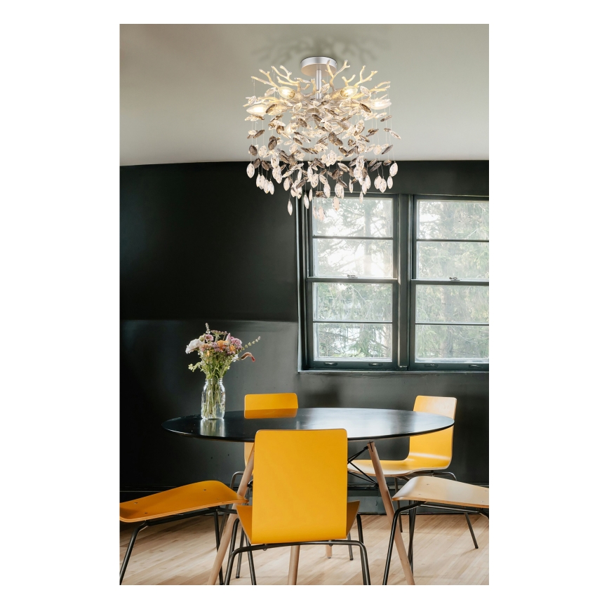 Globo - Varrega rippvalgusti 6xE14/40W/230V hõbedane